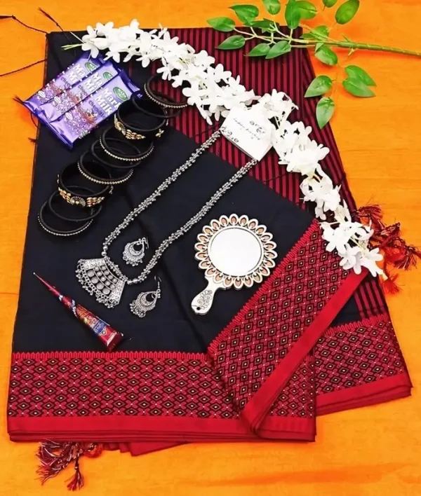 হাফসিল্ক শাড়ি কম্বো প্যাকেজ । student combo package. - Image 2