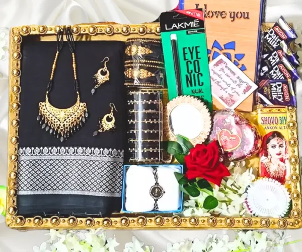 black rohiton saree
