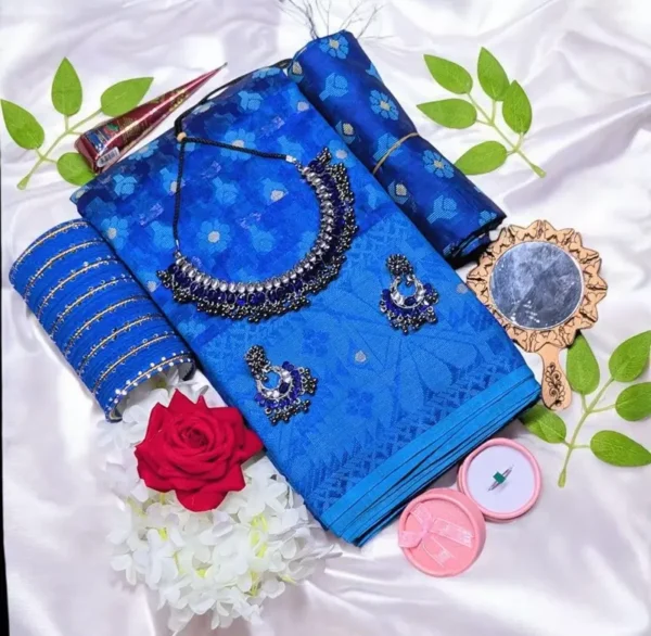 blue jamdani
