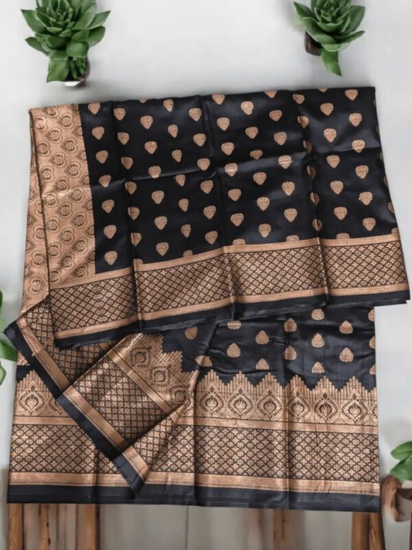 Black Katan Saree combo. কালো শাড়ির গিফট প্যাকেজ - Image 2